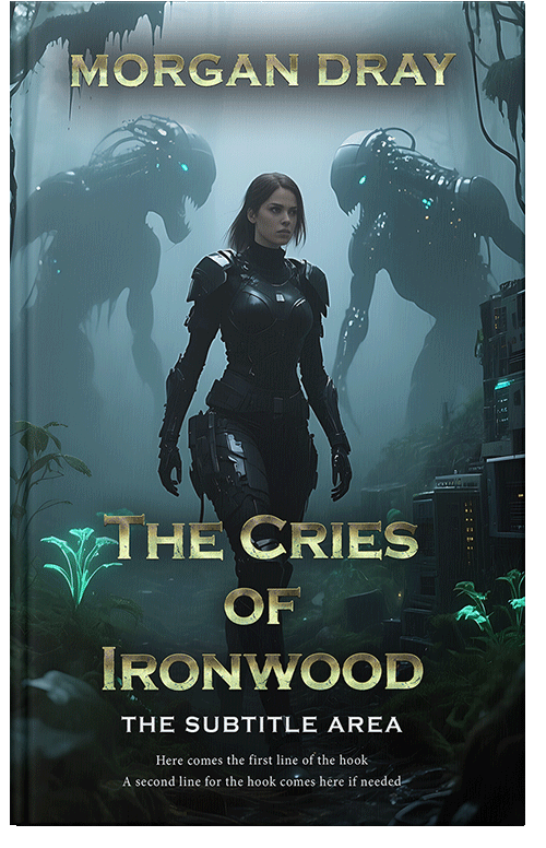 Front view of Premade LitRPG Book Cover - Te Papa Green