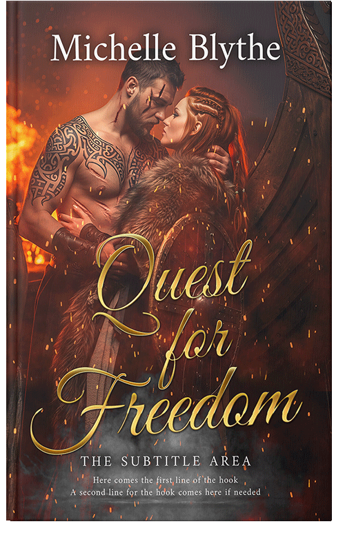 Front view of Premade Romance Book Cover - Saddle