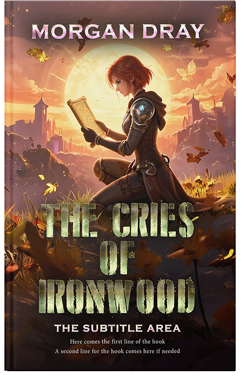 Front view of Premade LitRPG Book Cover - Gold Sand
