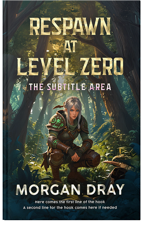 Front view of Premade LitRPG Book Cover - Heavy Metal