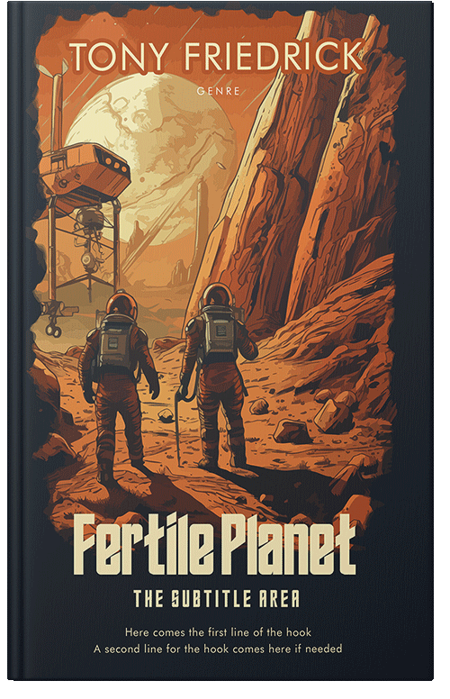 Front view of Copper #35216 - Premade Science Fiction Book Cover