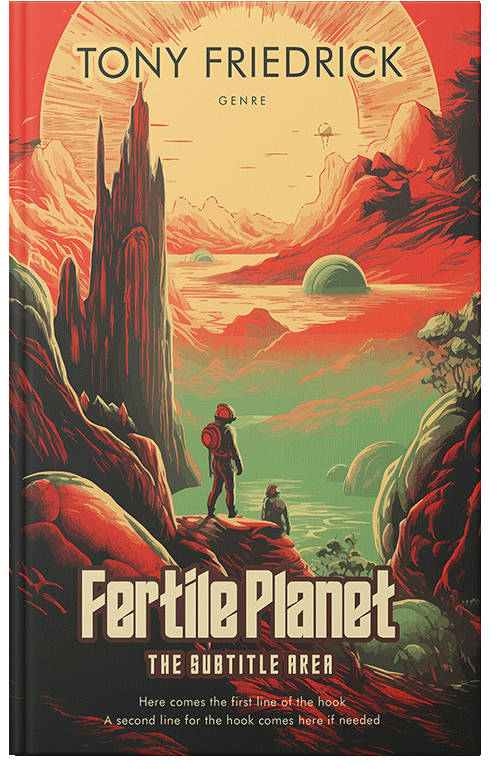 Front view of Tacha #35221 - Premade Science Fiction Book Cover