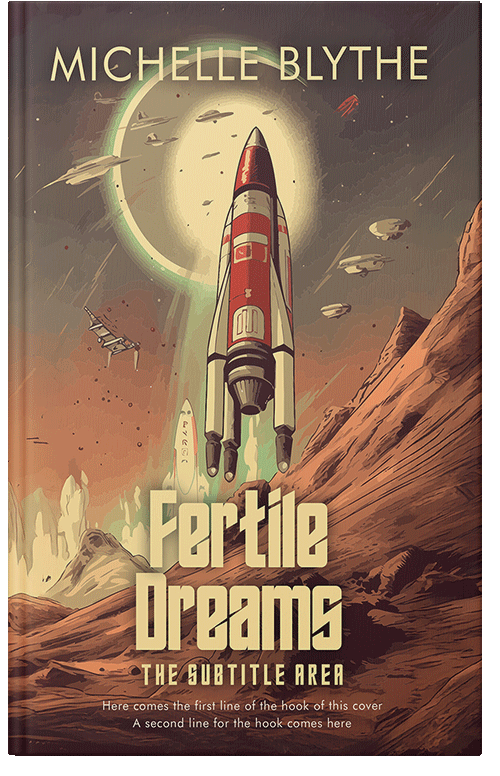 Front view of Tobacco Brown #35227 - Premade Science Fiction Book Cover