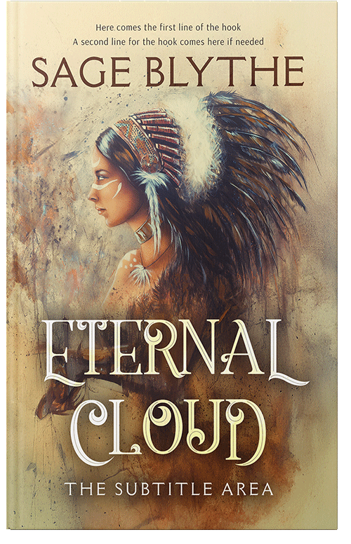 Front view of Premade Western Book Cover - Indian Khaki