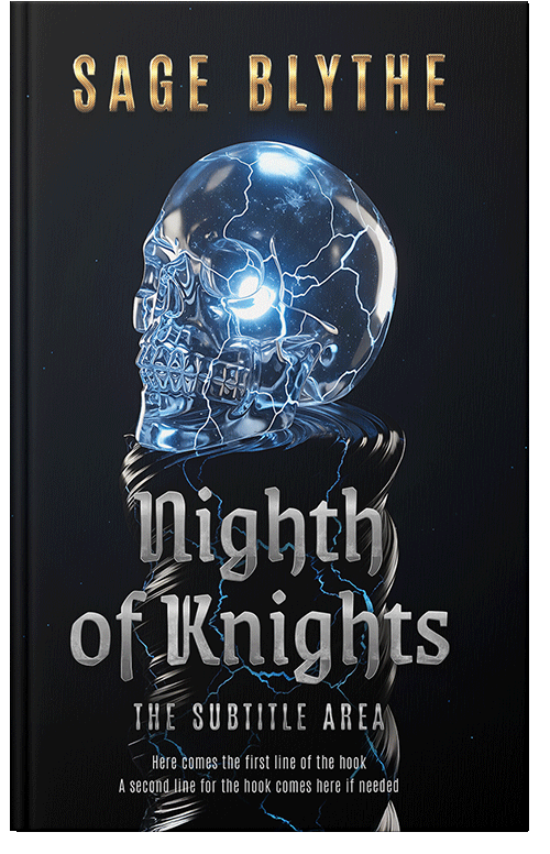 Front view of Premade Fantasy Book Cover - Gray Nickel