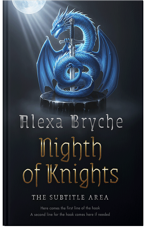 Front view of Ebony #35320 - Premade Fantasy Book Cover