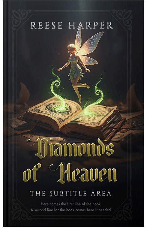 Front view of Cod Gray #35327 - Premade Fantasy Book Cover