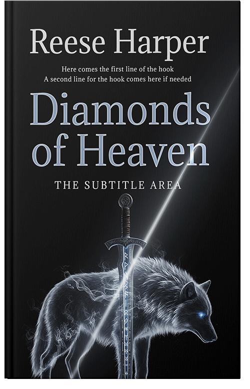 Front view of Cadet Blue #35329 - Premade Fantasy Book Cover