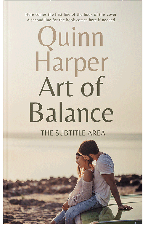 Front view of Premade Romance Book Cover - White Rock