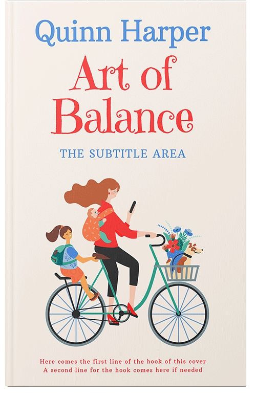 Front view of Premade Chick Lit Book Cover - Beige