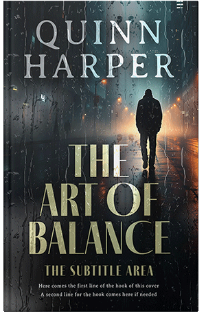 Premade Book Cover Heathered Gray