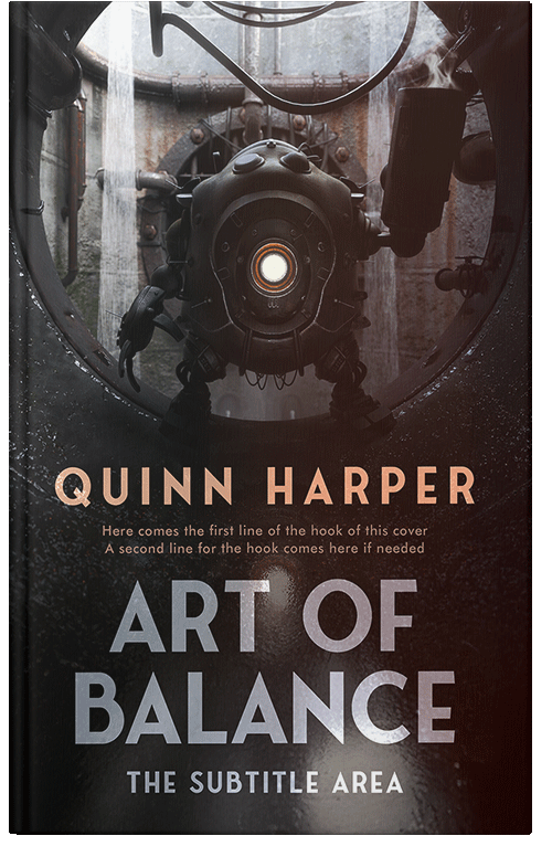 Front view of Gondola #35476 - Premade Science Fiction Book Cover