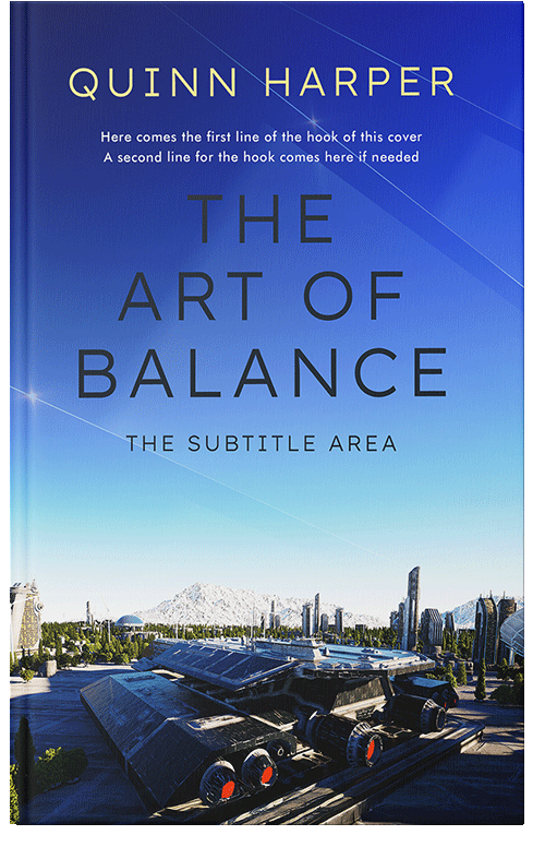 Front view of Cerulean Blue #35486 - Premade Science Fiction Book Cover