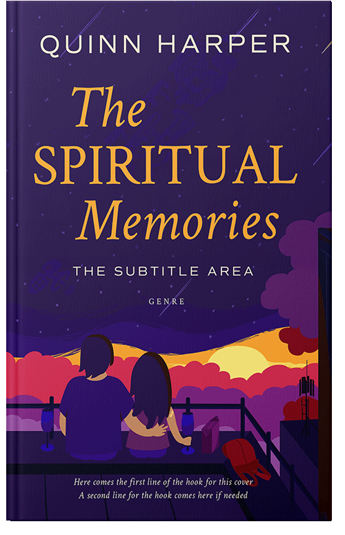 Front view of Violent Violet #35553 - Premade Romance Book Cover