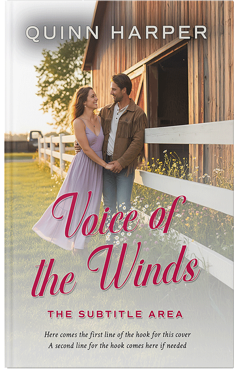Front view of Premade Romance Book Cover - Swirl