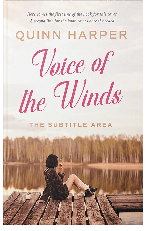 Front view of Premade Teen & Young Adult Book Cover - White Linen