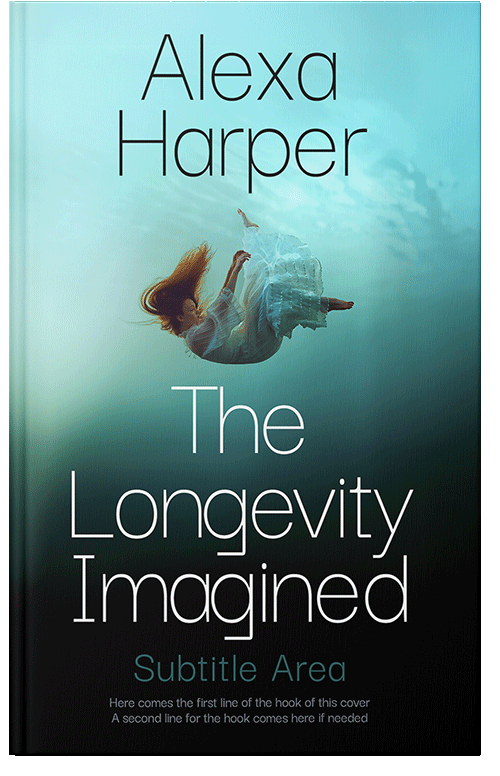 Front view of Blizzard Blue #35621 - Premade Surreal Book Cover