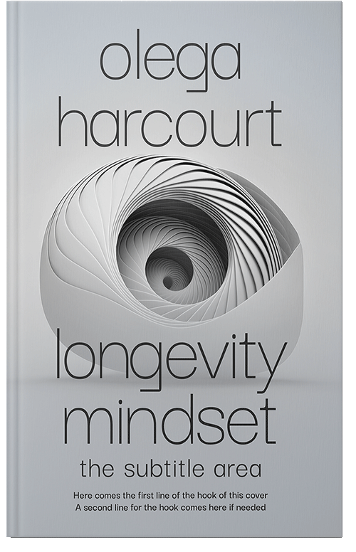 Front view of Premade Surreal Book Cover - French Gray