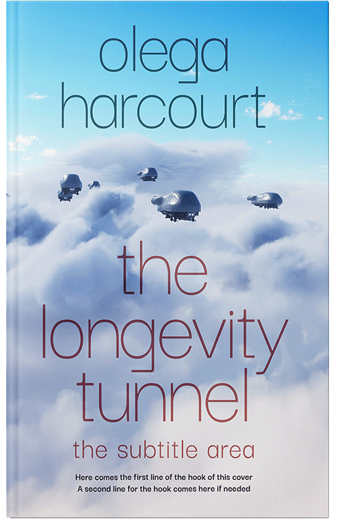 Front view of Periwinkle Gray #35653 - Premade Science Fiction Book Cover