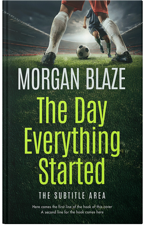 Front view of Yellow Green #35808 - Premade Sports & Fitness Book Cover | BookCoverZone*