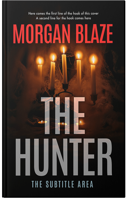 Front view of Premade Horror Book Cover - Graphite