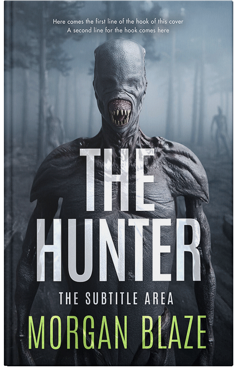 Front view of Premade Horror Book Cover - Ebony Clay