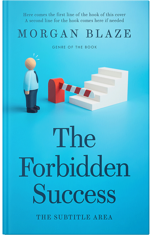 Front view of Premade Self-Improvement & Self-Help Book Cover - Bright Turquoise