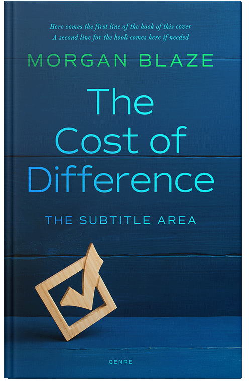 Front view of Premade Business Book Cover - Teal Blue