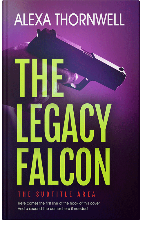 Front view of Premade Mystery & Thriller & Suspense Book Cover - Yellow Green