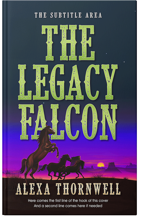 Front view of Custom & Premade Western Book Cover - Mongoose #36002 | BookCoverZone*