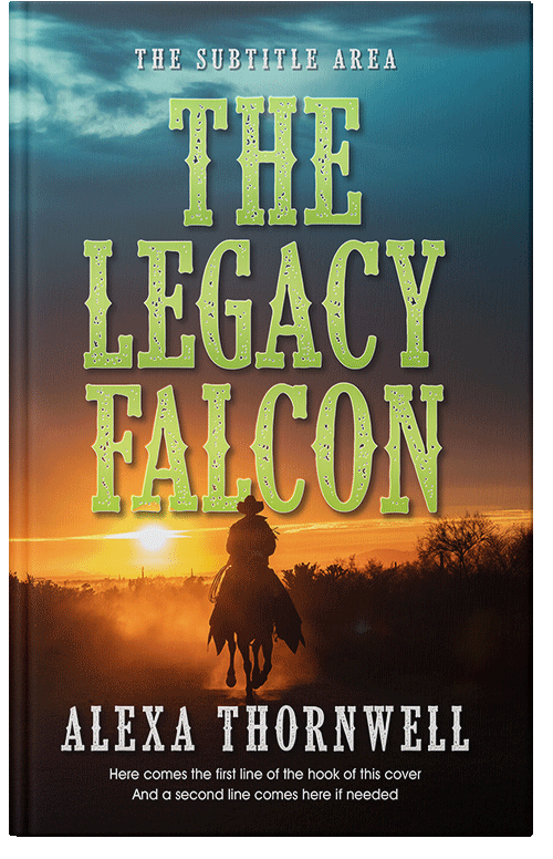 Front view of Custom & Premade Western Book Cover - Tacha #36006 | BookCoverZone*