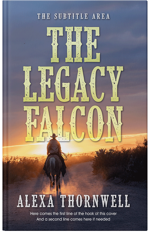 Front view of Custom & Premade Western Book Cover - Scarpa Flow #36008 | BookCoverZone*