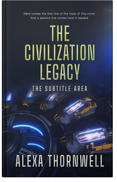 Front view of Custom & Premade Science Fiction Book Cover - Ebony #36029 | BookCoverZone*