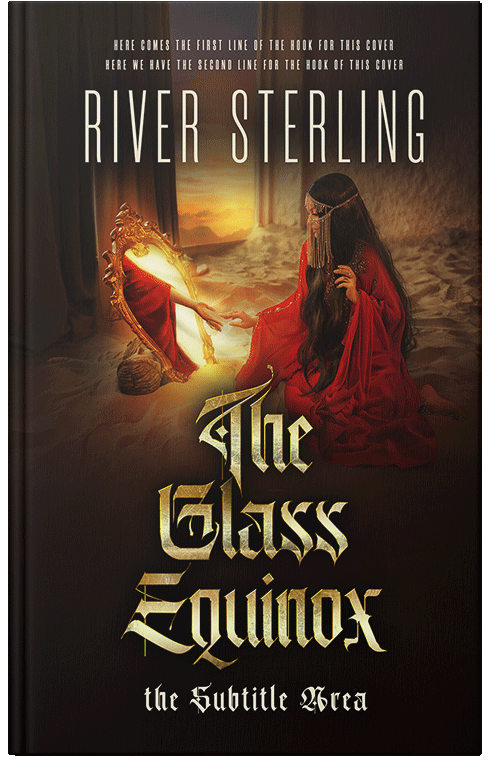 Front view of Custom & Premade Fantasy Book Cover - Antique Brass #36117 | BookCoverZone*