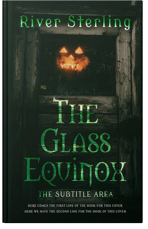 Front view of Premade Horror Book Cover - Racing Green #36132 | BookCoverZone*