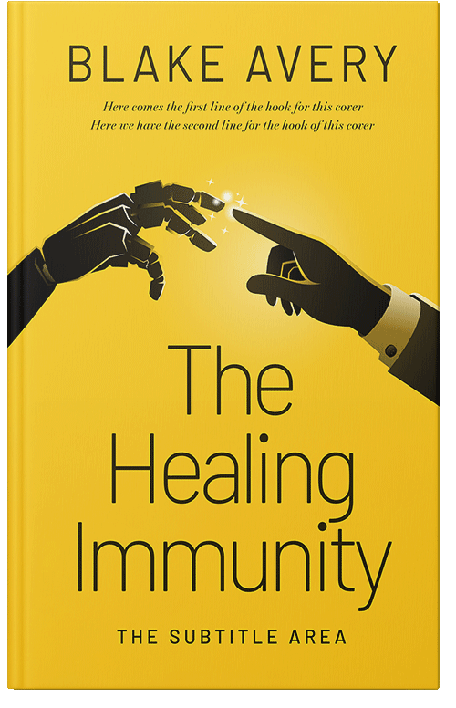 Front view of Premade Science Fiction Book Cover - Lightning Yellow #36183 | BookCoverZone*