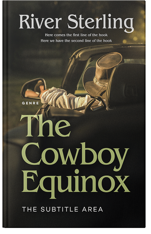 Front view of Premade Western Book Cover - Rangoon Green #36199 | BookCoverZone*