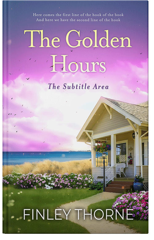 Front view of Premade Romance Book Cover - Pink Flare