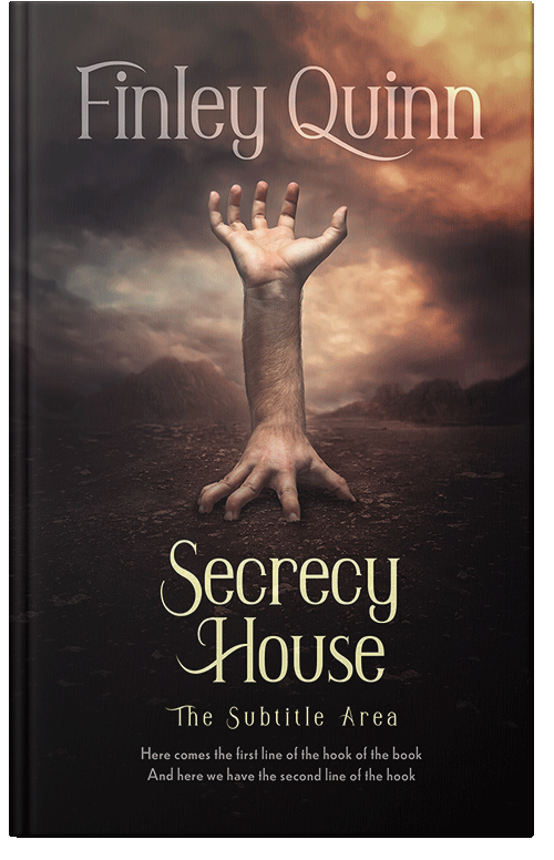 Front view of Premade Horror Book Cover - Antique Brass #36447 | BookCoverZone*
