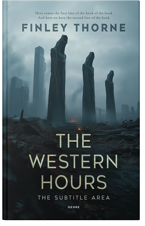 Front view of Premade Apocalyptica Book Cover - Tower Gray #36478 | BookCoverZone*