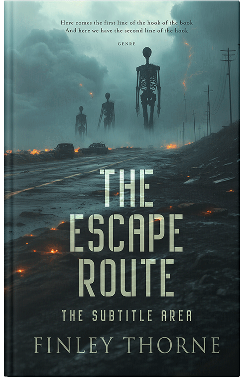 Front view of Premade Apocalyptica Book Cover - Limed Spruce