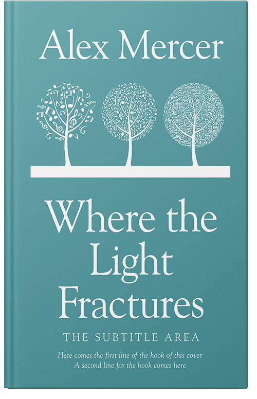 Front view of Premade Abstract Book Cover - Breaker Bay