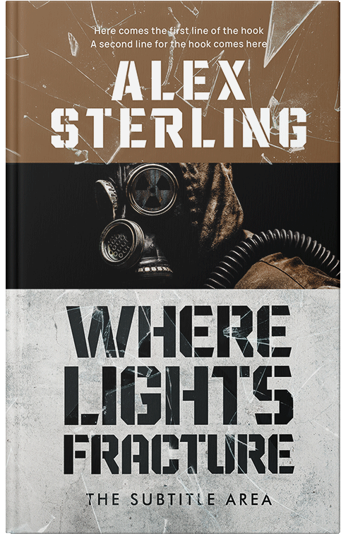 Front view of Premade Apocalyptica Book Cover - Quill Gray #36583 | BookCoverZone*