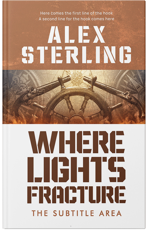 Front view of Premade Historical Book Cover - Sepia Skin #36588 | BookCoverZone*