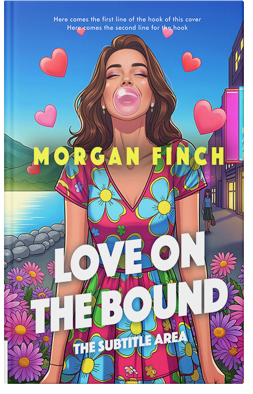 Front view of Premade Chick Lit Book Cover - Indigo