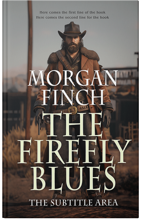 Front view of Premade Western Book Cover - English Walnut #36696 | BookCoverZone