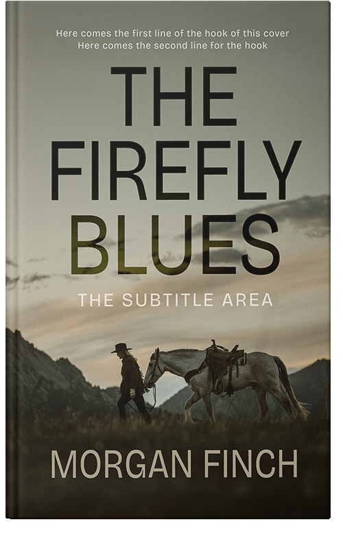 Front view of Premade Western Book Cover - Gray Olive #36756 | BookCoverZone*