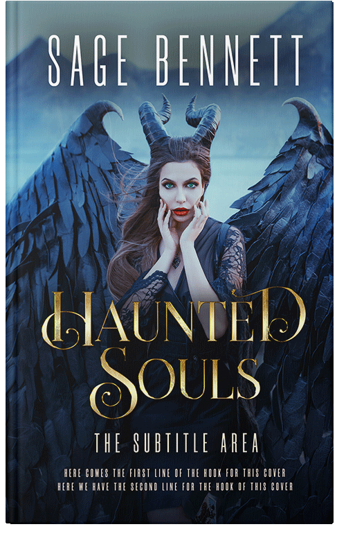 Front view of Premade Fantasy Book Cover - Ebony #36782 | BookCoverZone*