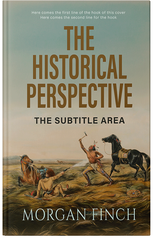 Front view of Premade Western Book Cover - Gray Olive #36796 | BookCoverZone*