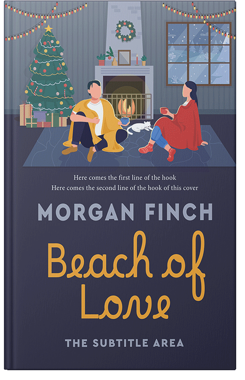 Front view of Premade Romance Book Cover - Oxford Blue #36864 | BookCoverZone*